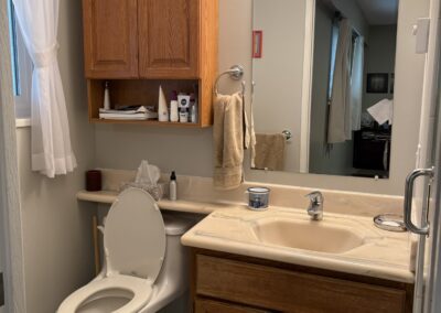 ensuite bathroom before profile renovation team gets to work