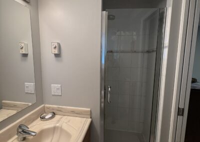 ensuite bathroom before profile renovation team gets to work